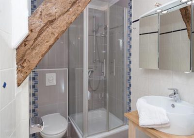 Badezimmer in der Ferienwohnung F 6 Haubarg & Remise St. Peter-Ording