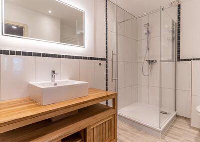 Badezimmer in der Ferienwohnung F4 Haubarg & Remise St. Peter-Ording