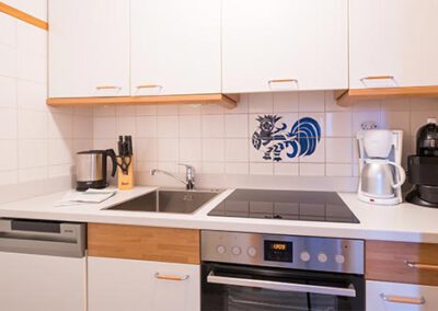 Küche in derFerienwohnung F4 Haubarg & Remise St. Peter-Ording