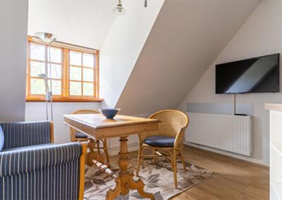 Sitzecke in der Ferienwohnung F6 Haubarg & Remise St. Peter-Ording