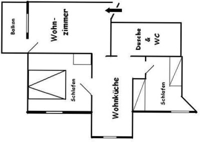 Grundriss der Ferienwohnung F3 im Haubarg & Remise St. Peter-Ording